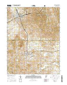Mitchell Indiana Current topographic map, 1:24000 scale, 7.5 X 7.5 Minute, Year 2016