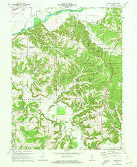 Modesto Indiana Historical topographic map, 1:24000 scale, 7.5 X 7.5 Minute, Year 1970