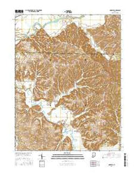 Modesto Indiana Current topographic map, 1:24000 scale, 7.5 X 7.5 Minute, Year 2016