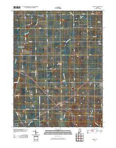 Modoc Indiana Historical topographic map, 1:24000 scale, 7.5 X 7.5 Minute, Year 2010