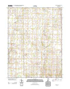 Modoc Indiana Historical topographic map, 1:24000 scale, 7.5 X 7.5 Minute, Year 2013