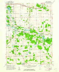 Mongo Indiana Historical topographic map, 1:24000 scale, 7.5 X 7.5 Minute, Year 1960