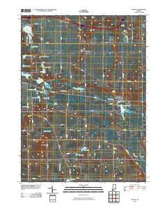 Mongo Indiana Historical topographic map, 1:24000 scale, 7.5 X 7.5 Minute, Year 2010