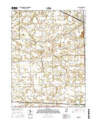 Monon Indiana Current topographic map, 1:24000 scale, 7.5 X 7.5 Minute, Year 2016