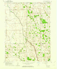 Monon NE Indiana Historical topographic map, 1:24000 scale, 7.5 X 7.5 Minute, Year 1962