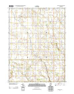 Monon NE Indiana Historical topographic map, 1:24000 scale, 7.5 X 7.5 Minute, Year 2013