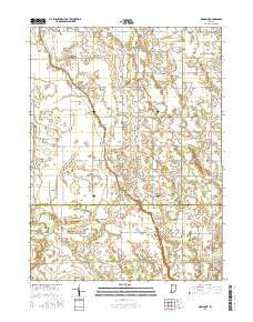 Monon NE Indiana Current topographic map, 1:24000 scale, 7.5 X 7.5 Minute, Year 2016