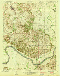 Monroe City Indiana Historical topographic map, 1:24000 scale, 7.5 X 7.5 Minute, Year 1944