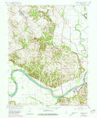 Monroe City Indiana Historical topographic map, 1:24000 scale, 7.5 X 7.5 Minute, Year 1958