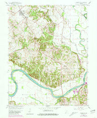 Monroe City Indiana Historical topographic map, 1:24000 scale, 7.5 X 7.5 Minute, Year 1958