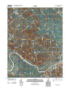 Monroe City Indiana Historical topographic map, 1:24000 scale, 7.5 X 7.5 Minute, Year 2011