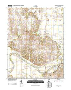 Monroe City Indiana Historical topographic map, 1:24000 scale, 7.5 X 7.5 Minute, Year 2013