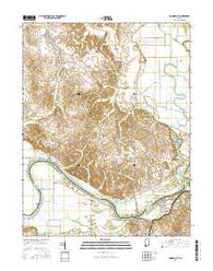 Monroe City Indiana Current topographic map, 1:24000 scale, 7.5 X 7.5 Minute, Year 2016