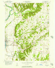 Montezuma Indiana Historical topographic map, 1:24000 scale, 7.5 X 7.5 Minute, Year 1955