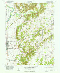 Montezuma Indiana Historical topographic map, 1:24000 scale, 7.5 X 7.5 Minute, Year 1955