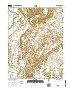 Montezuma Indiana Current topographic map, 1:24000 scale, 7.5 X 7.5 Minute, Year 2016