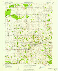 Montgomery Indiana Historical topographic map, 1:24000 scale, 7.5 X 7.5 Minute, Year 1957