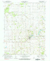 Montgomery Indiana Historical topographic map, 1:24000 scale, 7.5 X 7.5 Minute, Year 1979