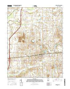 Montgomery Indiana Current topographic map, 1:24000 scale, 7.5 X 7.5 Minute, Year 2016