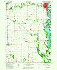 Monticello South Indiana Historical topographic map, 1:24000 scale, 7.5 X 7.5 Minute, Year 1962