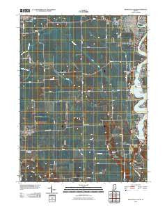 Monticello South Indiana Historical topographic map, 1:24000 scale, 7.5 X 7.5 Minute, Year 2010