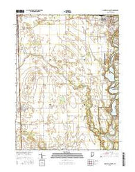 Monticello South Indiana Current topographic map, 1:24000 scale, 7.5 X 7.5 Minute, Year 2016