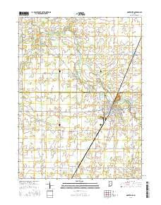 Montpelier Indiana Current topographic map, 1:24000 scale, 7.5 X 7.5 Minute, Year 2016