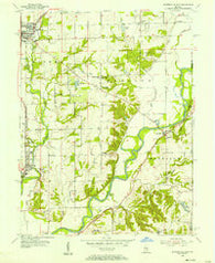 Mooresville East Indiana Historical topographic map, 1:24000 scale, 7.5 X 7.5 Minute, Year 1955