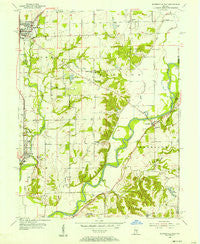 Mooresville East Indiana Historical topographic map, 1:24000 scale, 7.5 X 7.5 Minute, Year 1955