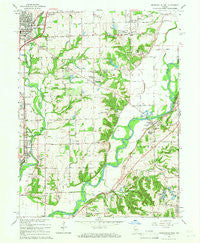 Mooresville East Indiana Historical topographic map, 1:24000 scale, 7.5 X 7.5 Minute, Year 1965