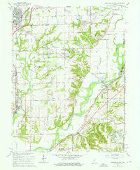 Mooresville East Indiana Historical topographic map, 1:24000 scale, 7.5 X 7.5 Minute, Year 1965