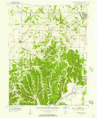 Mooresville West Indiana Historical topographic map, 1:24000 scale, 7.5 X 7.5 Minute, Year 1955