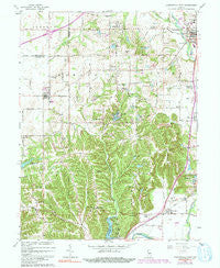 Mooresville West Indiana Historical topographic map, 1:24000 scale, 7.5 X 7.5 Minute, Year 1965