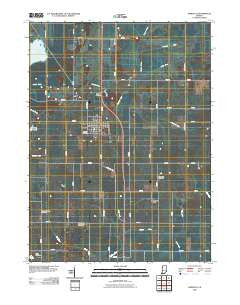 Morocco Indiana Historical topographic map, 1:24000 scale, 7.5 X 7.5 Minute, Year 2010