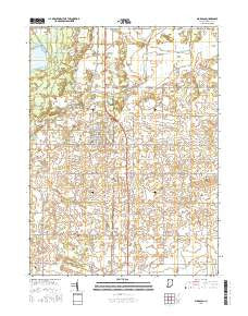 Morocco Indiana Current topographic map, 1:24000 scale, 7.5 X 7.5 Minute, Year 2016