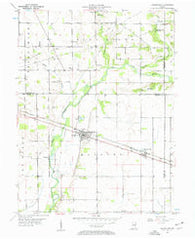 Morristown Indiana Historical topographic map, 1:24000 scale, 7.5 X 7.5 Minute, Year 1956