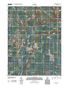 Morristown Indiana Historical topographic map, 1:24000 scale, 7.5 X 7.5 Minute, Year 2010