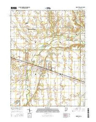 Morristown Indiana Current topographic map, 1:24000 scale, 7.5 X 7.5 Minute, Year 2016