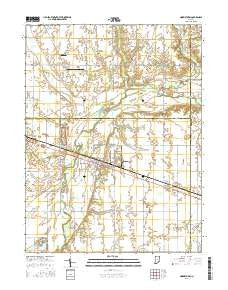 Morristown Indiana Current topographic map, 1:24000 scale, 7.5 X 7.5 Minute, Year 2016