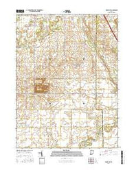 Mount Ayr Indiana Current topographic map, 1:24000 scale, 7.5 X 7.5 Minute, Year 2016