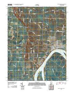 Mount Vernon Indiana Historical topographic map, 1:24000 scale, 7.5 X 7.5 Minute, Year 2010