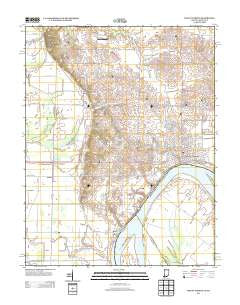 Mount Vernon Indiana Historical topographic map, 1:24000 scale, 7.5 X 7.5 Minute, Year 2013