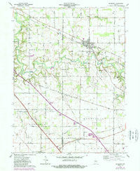 Mulberry Indiana Historical topographic map, 1:24000 scale, 7.5 X 7.5 Minute, Year 1961