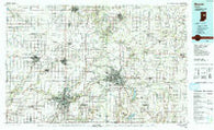 Muncie Indiana Historical topographic map, 1:100000 scale, 30 X 60 Minute, Year 1986