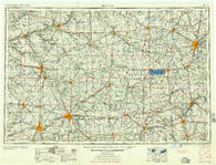 Muncie Indiana Historical topographic map, 1:250000 scale, 1 X 2 Degree, Year 1956