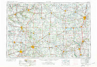 Muncie Indiana Historical topographic map, 1:250000 scale, 1 X 2 Degree, Year 1953