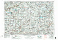 Muncie Indiana Historical topographic map, 1:250000 scale, 1 X 2 Degree, Year 1953