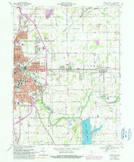 Muncie East Indiana Historical topographic map, 1:24000 scale, 7.5 X 7.5 Minute, Year 1969
