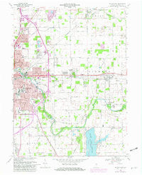 Muncie East Indiana Historical topographic map, 1:24000 scale, 7.5 X 7.5 Minute, Year 1969