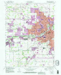 Muncie West Indiana Historical topographic map, 1:24000 scale, 7.5 X 7.5 Minute, Year 1992